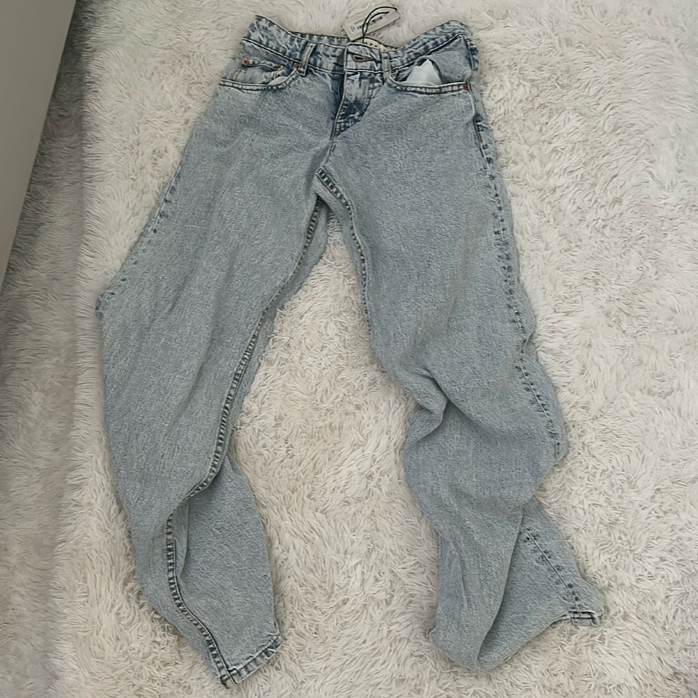 Motel Rocks Blue Straight Leg Jeans